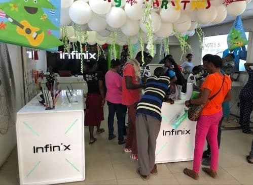 Customers at the counter during a festive promo