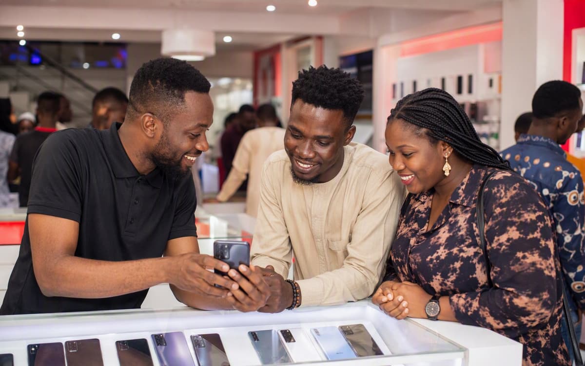 Customers being attended to inside a DC Phones store